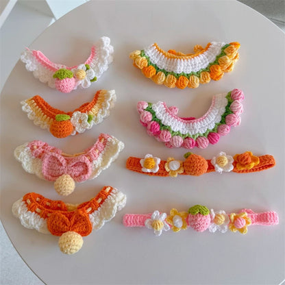 Cozy Wool Pet Necklaces & Collars for Cats and Small Dogs