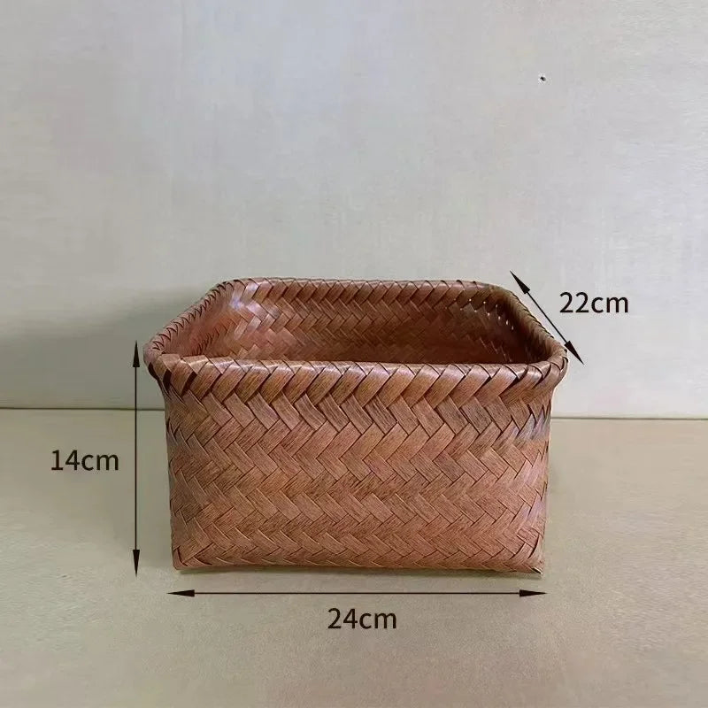 Stylish Plastic Woven Pet Toy Organizer with PU Handle