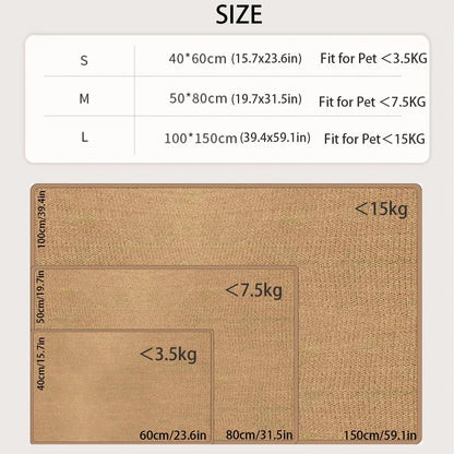 Durable Cat Scratching Mat Rug & Furniture Protector