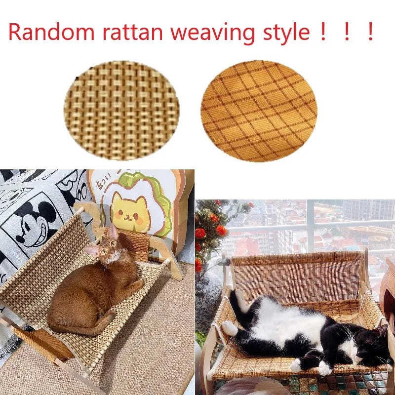 Mystery Paw Summer Cooling Rattan Cat Bed & Scratcher Lounge