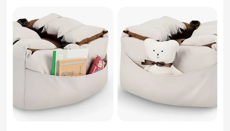 Mystery Paw 2-in-1 Cozy Booster Car Seat & Travel Bed for Small Pets