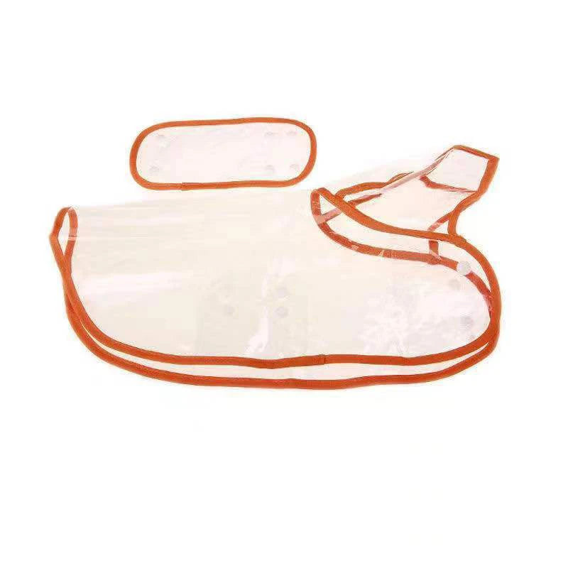 Mystery Paw Transparent Dog Raincoat - Stylish & Waterproof