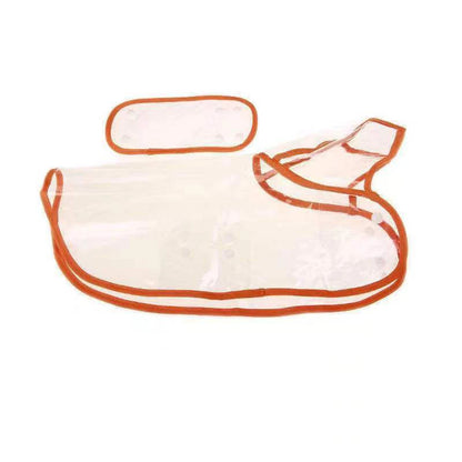 Mystery Paw Transparent Dog Raincoat - Stylish & Waterproof