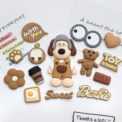 MINISO Cute Cartoon Dog & Bear Shoe Charms - DIY Your Footwear!