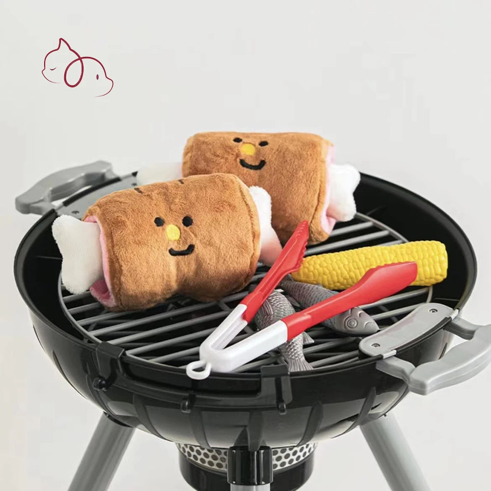 Mystery Paw Interactive Sniff & Chew Plush BBQ Dog Toy
