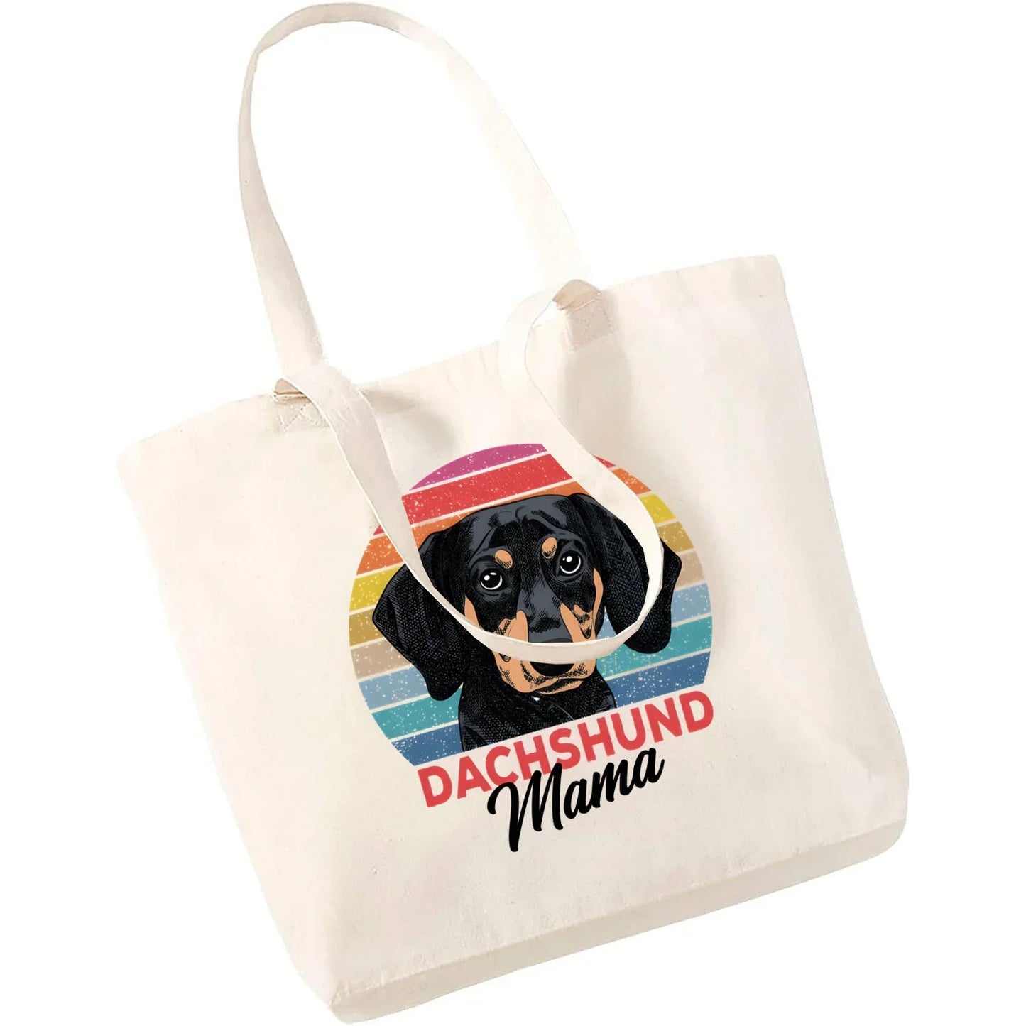 Cute Dachshund Canvas Tote Bag - Perfect for Dog Lovers!