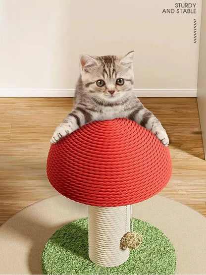 Mystery Paw Mushroom Cat Scratching Post - Whimsical Fun for Your Feline!