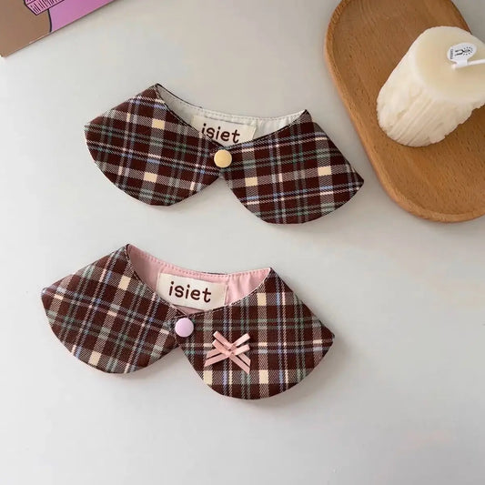 Retro Plaid Shawl Bib for Small Dogs & Cats